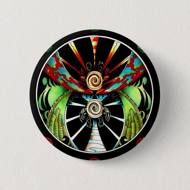 Badge Rond 5 Cm Balance des tortues (Devant)