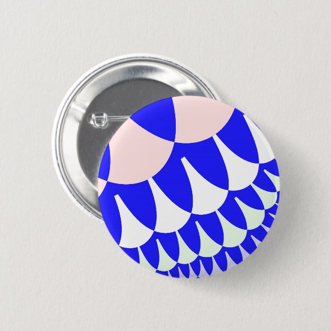 Badge Rond 5 Cm Balances bleues et blanches (Devant & derrière)