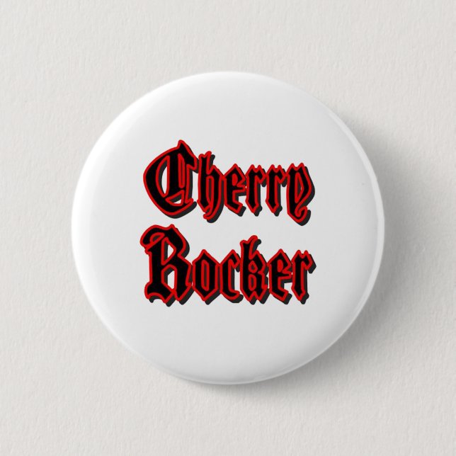 Badge Rond 5 Cm Balancier de cerise - bouton blanc #2 (Devant)