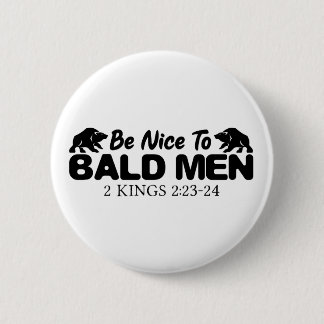 Badge Rond 5 Cm Bald Men Christian Bible Verse