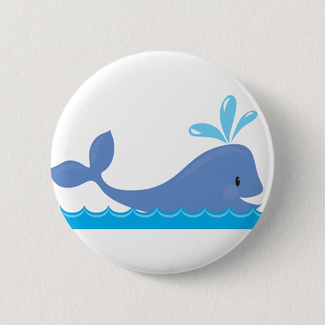 Badge Rond 5 Cm Baleine (Devant)