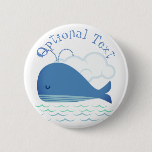 Badge Rond 5 Cm Baleine détendue