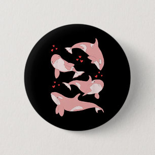 Badge Rond 5 Cm Baleine orque mignonne biologiste marin animaux ma