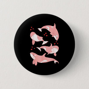 Badge Rond 5 Cm Baleine orque mignonne biologiste marin animaux ma