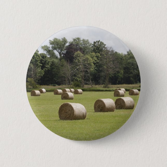 Badge Rond 5 Cm Bales de foin (Devant)