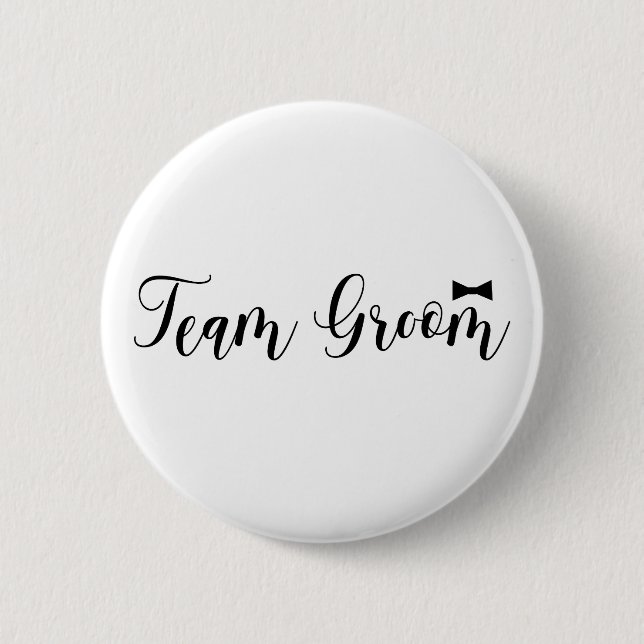 Badge Rond 5 Cm Balise Team Groom, Mariage, Nom du baccalauréat (Devant)