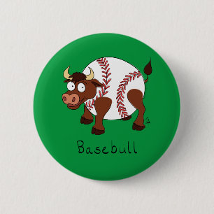 Badge Rond 5 Cm Balle de baseball Cute Kids Cartogone