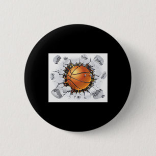 Badge Rond 5 Cm Balle de basket-ball 1
