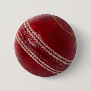 BADGE ROND 5 CM BALLE DE CRICKET