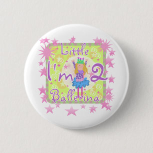Badge Rond 5 Cm Ballerina 2e Anniversaire Tshirts et cadeaux