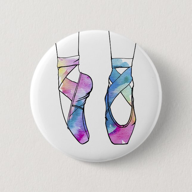 Badge Rond 5 Cm Ballerina Cute Ballet (Devant)