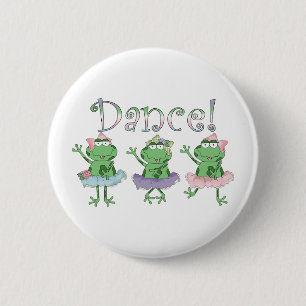 Badge Rond 5 Cm Ballerina Dance Frog