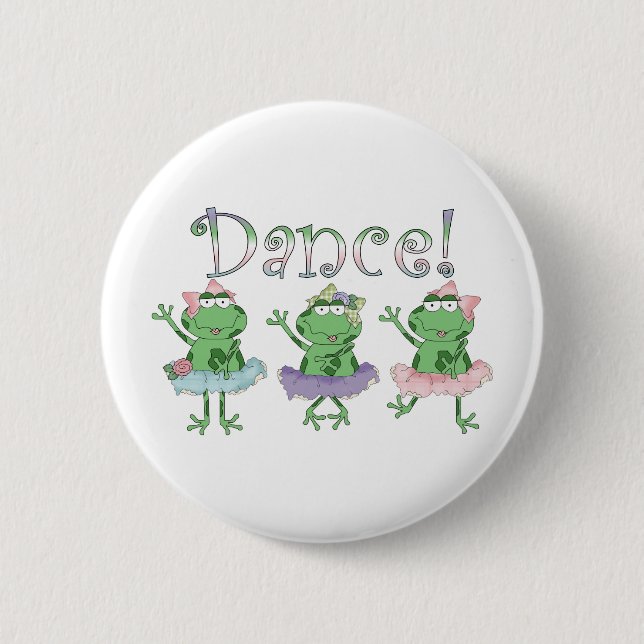 Badge Rond 5 Cm Ballerina Dance Frogs (Devant)