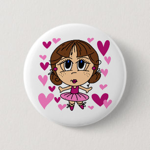 Badge Rond 5 Cm Ballerina Girl