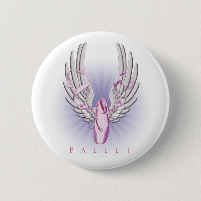 Badge Rond 5 Cm Ballet ailé (danse) (Devant)