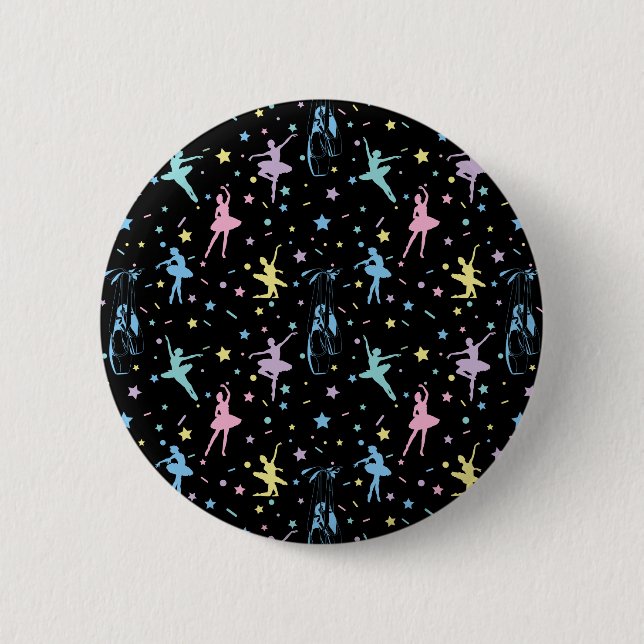 Badge Rond 5 Cm Ballet - Ballerina Dancer Shoes Button (Devant)