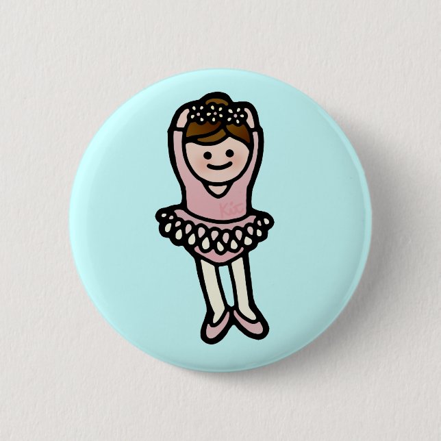 Badge Rond 5 Cm ballet butututon. (Devant)