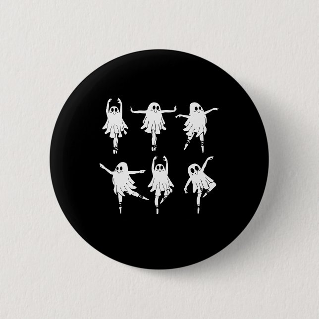 Badge Rond 5 Cm Ballet Danseur Fantôme Danse Éffrayante Enseignant (Devant)
