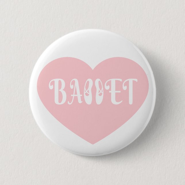 Badge Rond 5 Cm Ballet Love Dance Personalize Ctomizeus (Devant)