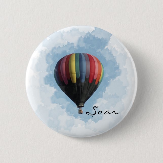 Badge Rond 5 Cm Ballon à air chaud (Devant)