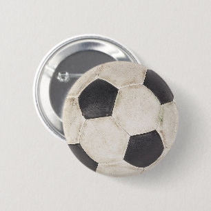 Badge Rond 5 Cm Ballon de football Fan de football Football Footie