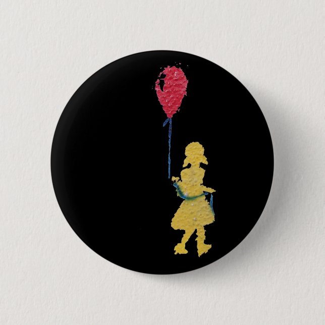 Badge Rond 5 Cm ballon rouge (Devant)