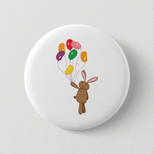 Badge Rond 5 Cm Ballons de lapin (Devant)