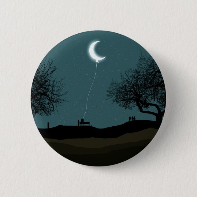 Badge Rond 5 Cm Ballons de lune (Devant)