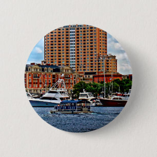 Badge Rond 5 Cm Baltimore MD - Taxi d'eau du port intérieur