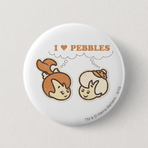 Badge Rond 5 Cm Bam Bam aime PEBBLES™