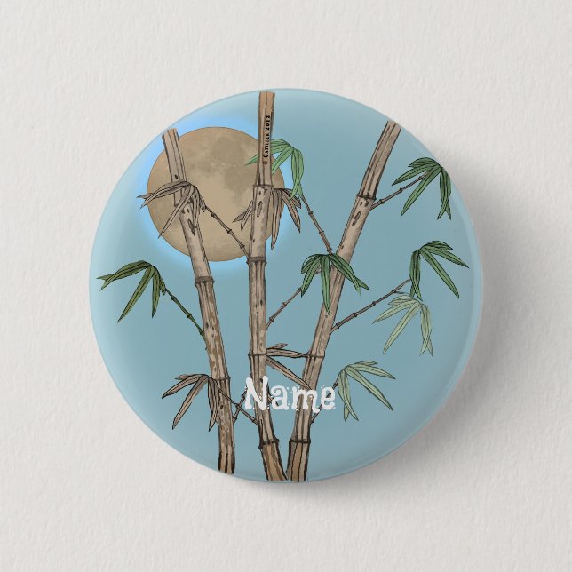 Badge Rond 5 Cm Bambou (Devant)