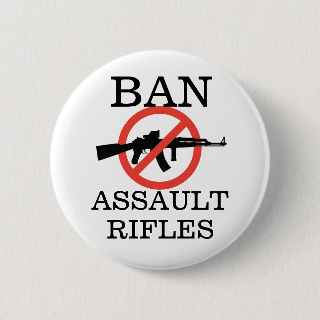 Badge Rond 5 Cm Ban Assault Rifles (Devant)