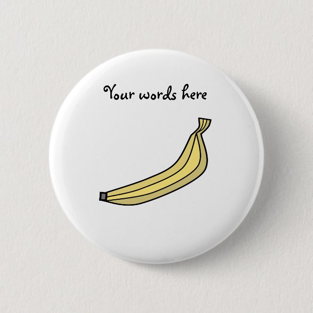 Badge Rond 5 Cm Banane (Devant)