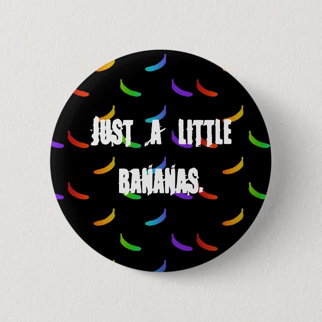 Badge Rond 5 Cm Banane d'arc-en-ciel (Devant)