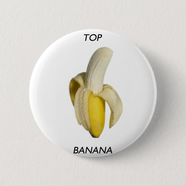 Badge Rond 5 Cm Banane supérieure (Devant)