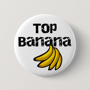 Badge Rond 5 Cm Banane supérieure
