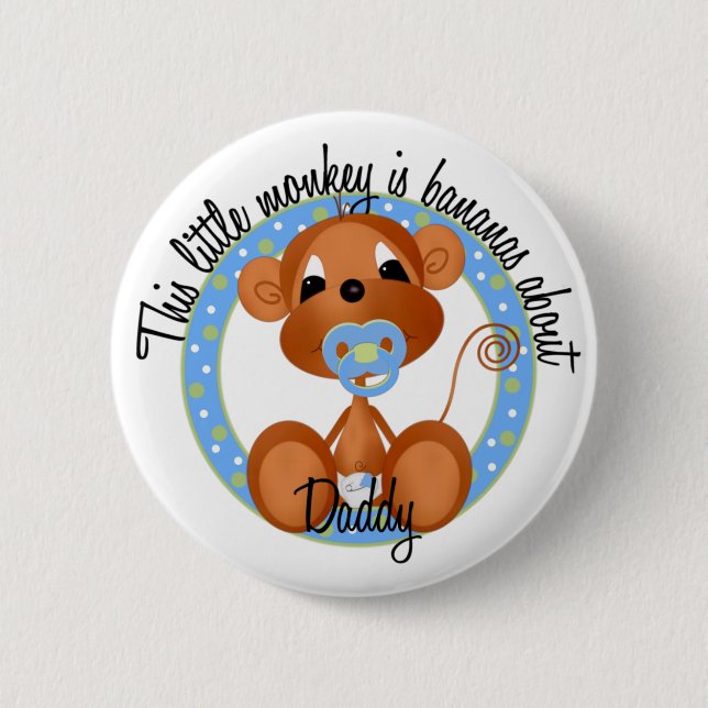 Badge Rond 5 Cm Bananes au sujet de papa (Devant)