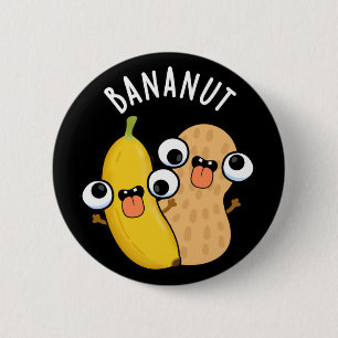 Badge Rond 5 Cm Bananut Funny Fruit Banana Pun Dark BG
