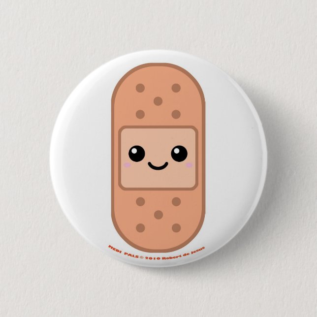 Badge Rond 5 Cm Bandage de copains de Medi (Devant)