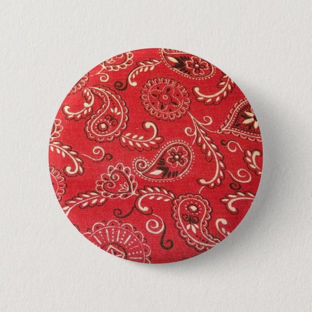 Badge Rond 5 Cm Bandana rouge (Devant)