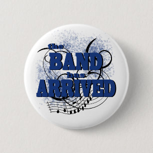 Badge Rond 5 Cm Bande arrivée/ Bleu