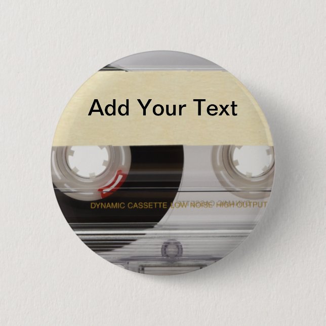 Badge Rond 5 Cm Bande Casette (Devant)