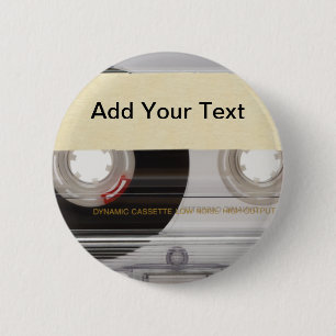 Badge Rond 5 Cm Bande Casette