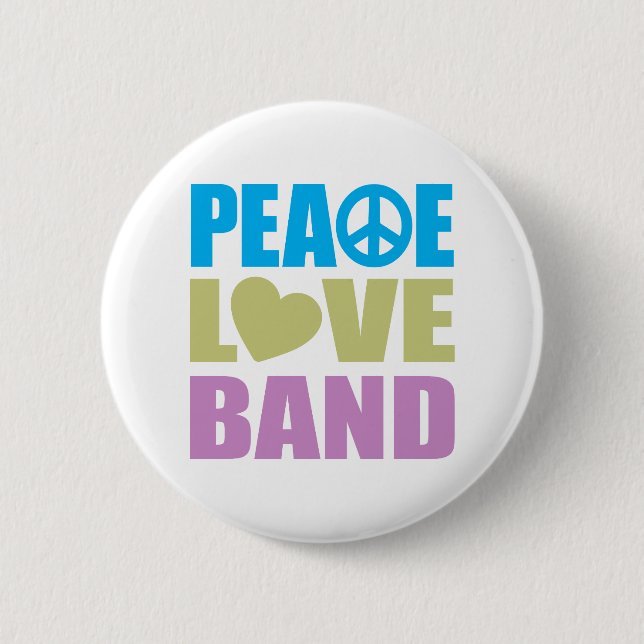 Badge Rond 5 Cm Bande d'amour de paix (Devant)