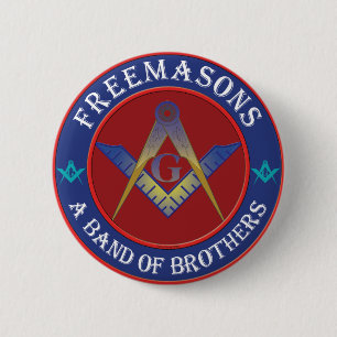 Badge Rond 5 Cm Bande de franc-maçons des frères
