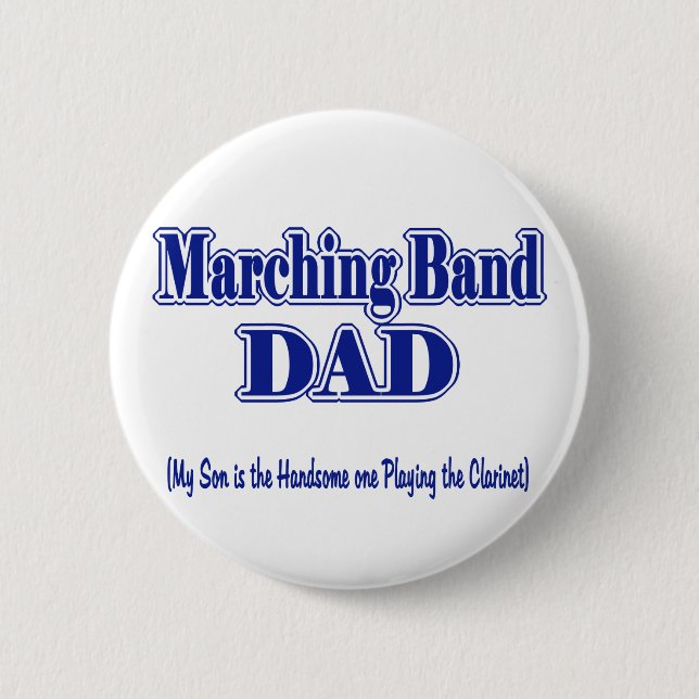 Badge Rond 5 Cm Bande de Marquage Papa/ Clarinet (Devant)