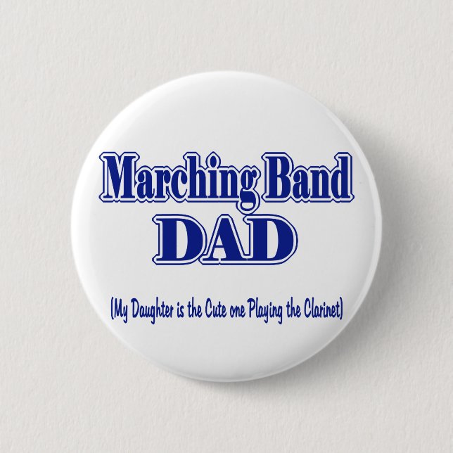 Badge Rond 5 Cm Bande de Marquage Papa/ Clarinet (Devant)