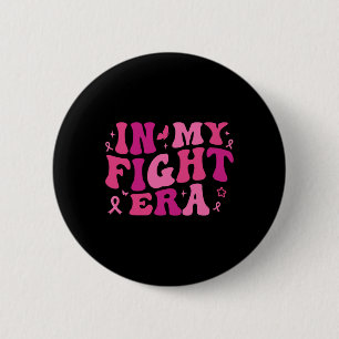 Badge Rond 5 Cm Bande de ruban rose du guerrier du cancer du sein