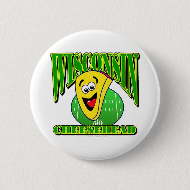 Badge Rond 5 Cm Bande dessinée 2 de CheeseHead (Devant)