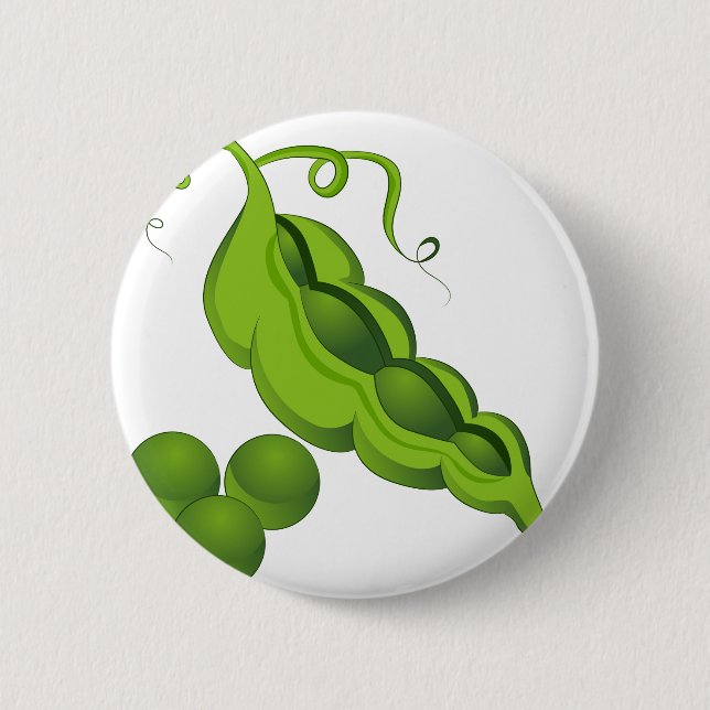 Badge Rond 5 Cm Bande dessinée de cosse de pois (Devant)